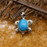 6pcs Agates Turtle Necklace Pendants Lucky Amulet Quartz Crystal Charm