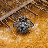 6pcs Aventurine Beetle Pendant Necklace Mixed Clr Meditation Crystal Charm