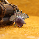 6pcs Aventurine Beetle Pendant Necklace Mixed Clr Meditation Crystal Charm