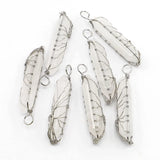 6pcs Crystal Pillar Tree of Life Pendants for Necklace Making