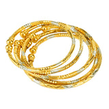 6pcs Ethiopian Two-Tones Ball Bangle&Bracelet Beads Dubai Bangles