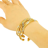 6pcs Ethiopian Two-Tones Ball Bangle&Bracelet Beads Dubai Bangles