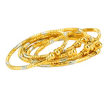 6pcs Ethiopian Two-Tones Ball Bangle&Bracelet Beads Dubai Bangles