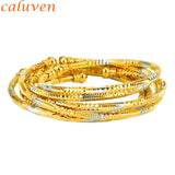 6pcs Ethiopian Two-Tones Ball Bangle&Bracelet Beads Dubai Bangles