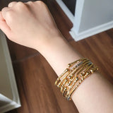 6pcs Ethiopian Two-Tones Ball Bangle&Bracelet Beads Dubai Bangles