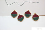 6pcs Faux Leather Retro Diamond Earrings Set