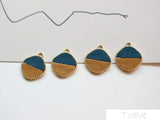 6pcs Faux Leather Retro Diamond Earrings Set