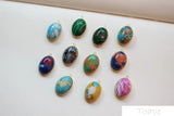 6pcs Oval Pendant Natural Synthetic DIY Accessories Earrings