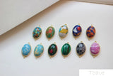 6pcs Oval Pendant Natural Synthetic DIY Accessories Earrings