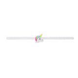 6pcs PVC Luminous Unicorn Bracelets Silicone Wristband Cuff Bangles