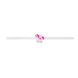 6pcs PVC Luminous Unicorn Bracelets Silicone Wristband Cuff Bangles