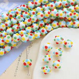 6pcs Polka Dot Ceramic Loose Beads DIY Jewelry Bracelet Material