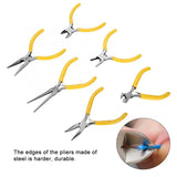 6pcs Jewelry Pliers Kit Long Bent Nose Pliers for DIY Jewelry Making