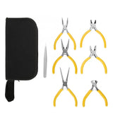 6pcs Jewelry Pliers Kit Long Bent Nose Pliers for DIY Jewelry Making