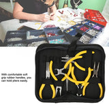 6pcs Jewelry Pliers Kit Long Bent Nose Pliers for DIY Jewelry Making