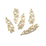6pcs Raw Brass 17x55mm Celestial Hand Charm Pendant for DIY Earrings Jewelry