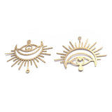 6pcs Raw Brass 49x41mm Large Eye Charm Pendant Earrings Charms