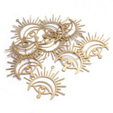 6pcs Raw Brass 49x41mm Large Eye Charm Pendant Earrings Charms