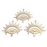 6pcs Raw Brass 49x41mm Large Eye Charm Pendant Earrings Charms