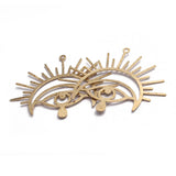 6pcs Raw Brass 49x41mm Large Eye Charm Pendant Earrings Charms