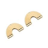 6pcs Raw Brass Arch Link Charms Connectors Chandelier Component Links