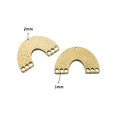 6pcs Raw Brass Arch Link Charms Connectors Chandelier Component Links