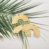 6pcs Raw Brass Arch Link Charms Connectors Chandelier Component Links