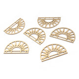 6pcs Raw Brass Sun Charms Pendant for DIY Jewelry Making