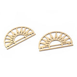6pcs Raw Brass Sun Charms Pendant for DIY Jewelry Making
