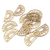 6pcs Raw Brass Sun Charms Pendant for DIY Jewelry Making