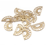 6pcs Raw Brass Sun Charms Pendant for DIY Jewelry Making
