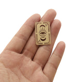 6pcs Brass Tarot Card Pendant Moon Phases Charms DIY Jewelry Making