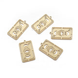 6pcs Brass Tarot Card Pendant Moon Phases Charms DIY Jewelry Making