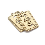 6pcs Brass Tarot Card Pendant Moon Phases Charms DIY Jewelry Making