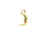 6pcs Real Plated Moon Charm for Earrings or Bracelet - G102