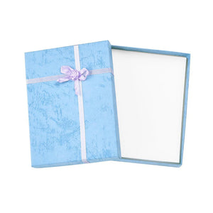 6pcs Rectangle Jewelry Cardboard Boxes with Ribbon Sponge Packaging 160x120x30mm