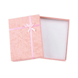 6pcs Rectangle Jewelry Cardboard Boxes with Ribbon Sponge Packaging 160x120x30mm