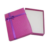 6pcs Rectangle Jewelry Cardboard Boxes with Ribbon Sponge Packaging 160x120x30mm