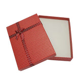 6pcs Rectangle Jewelry Cardboard Boxes with Ribbon Sponge Packaging 160x120x30mm