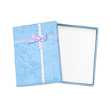 6pcs Rectangle Jewelry Cardboard Boxes with Ribbon Sponge Packaging 160x120x30mm