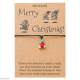 6pcs Santa Claus Wax Rope Bracelets Christmas Series Jewelry