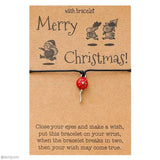 6pcs Santa Claus Wax Rope Bracelets Christmas Series Jewelry