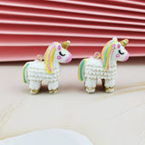 6pcs Unicorn Resin Charms For DIY Jewelry Accessories Big Size