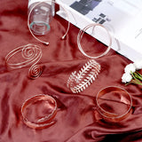 6pcs Silver Plated Leaf Arm Cuff Bangle Jewelry
