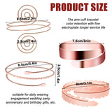 6pcs Silver Plated Leaf Arm Cuff Bangle Jewelry