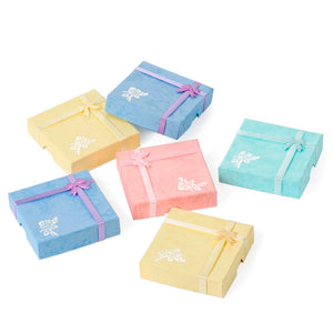 6pcs Square Cardboard Bracelet Gift Boxes with Sponge for Jewelry Storage