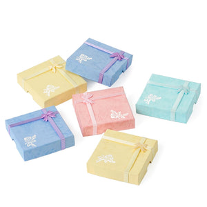 6pcs Square Cardboard Bracelet Gift Boxes with Sponge for Jewelry Storage