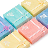 6pcs Square Cardboard Bracelet Gift Boxes with Sponge for Jewelry Storage