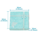 6pcs Square Cardboard Bracelet Gift Boxes with Sponge for Jewelry Storage