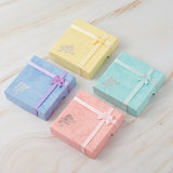 6pcs Square Cardboard Bracelet Gift Boxes with Sponge for Jewelry Storage